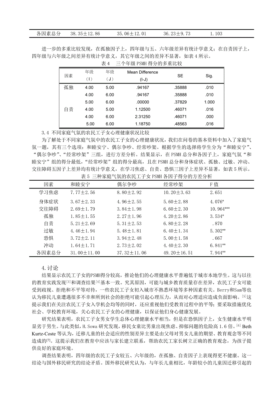 重庆市农民工子女小学生心理健康状况_第3页