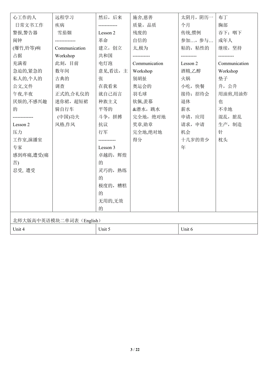 北师大版高中英语单词表(高考全部英语词汇)_第3页