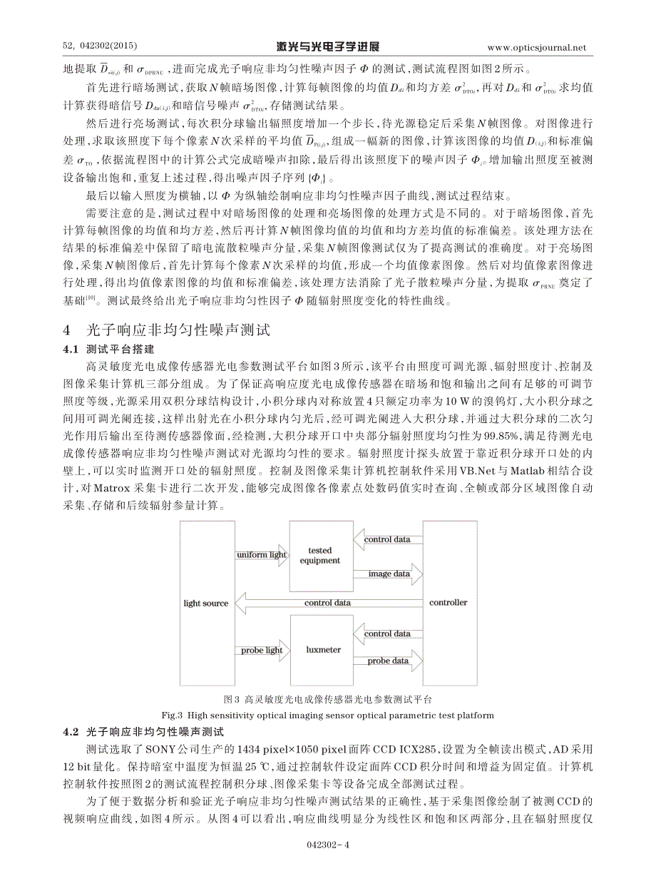 光电成像传感器光子响应非均匀性噪声评价方法研究_第4页