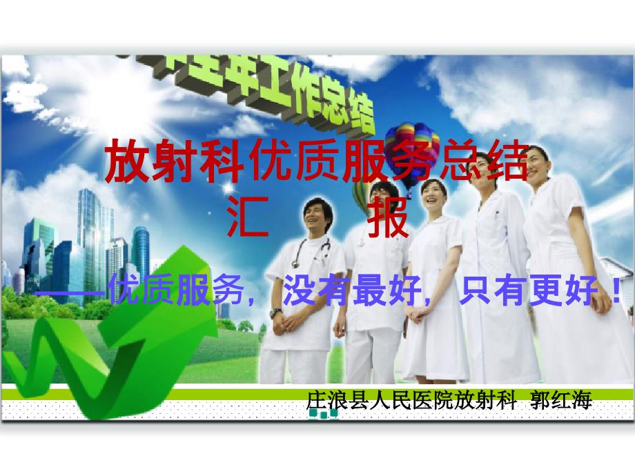 庄浪县人民医院放射科优质服务总结汇报_第1页