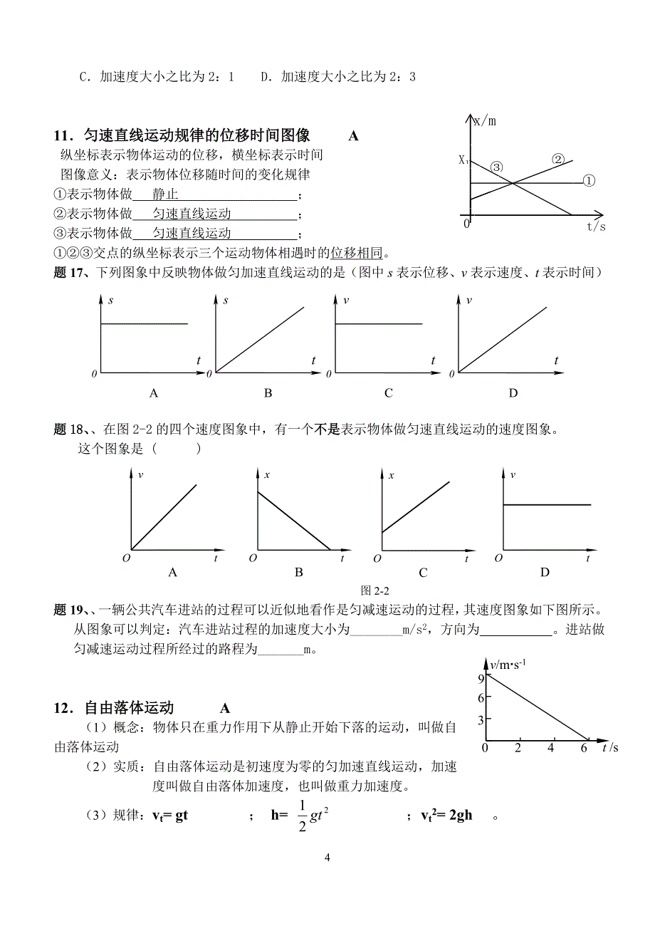 高中物理学业水平测试考前必读_第4页