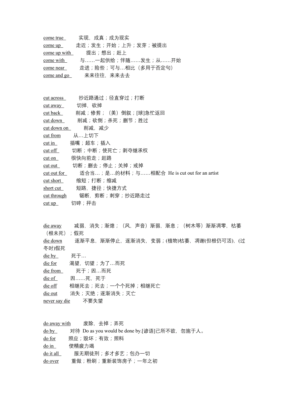 高中重要单词的英语词组辨析_第4页