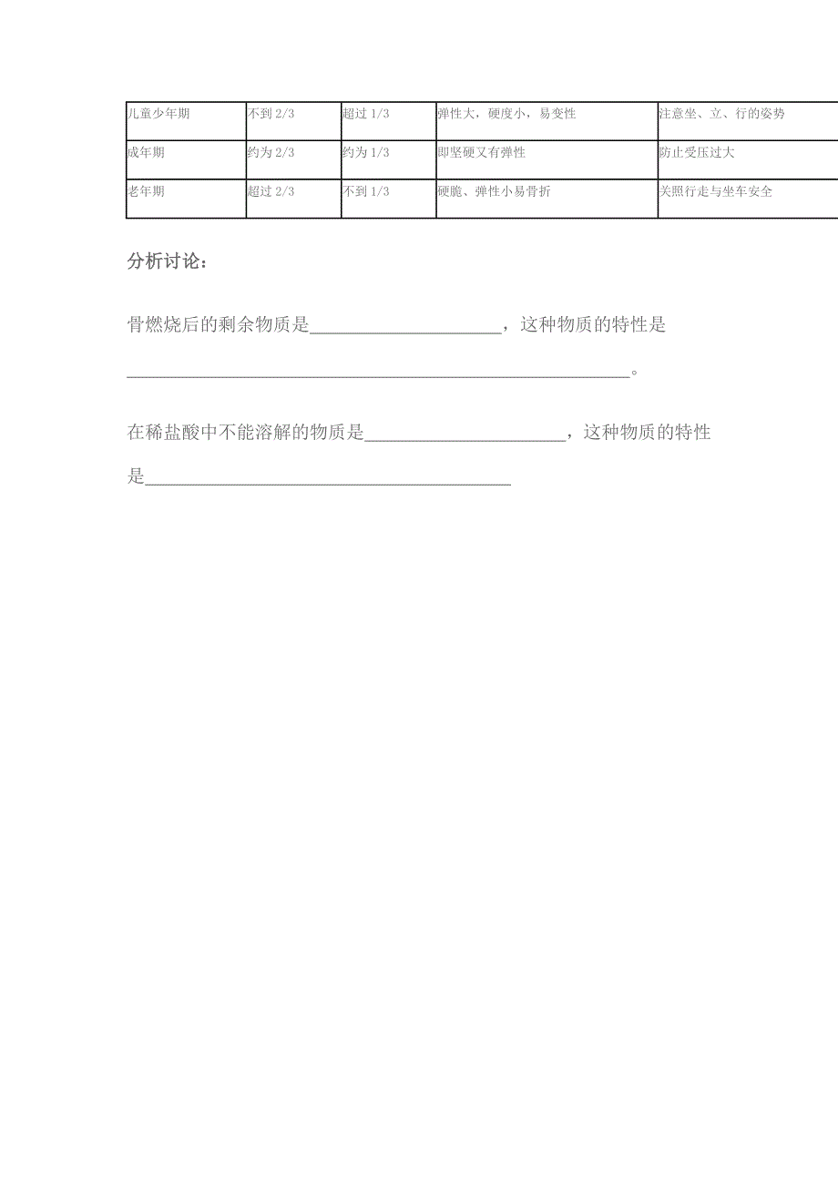 骨的成分与骨的特性之间的关系_第3页