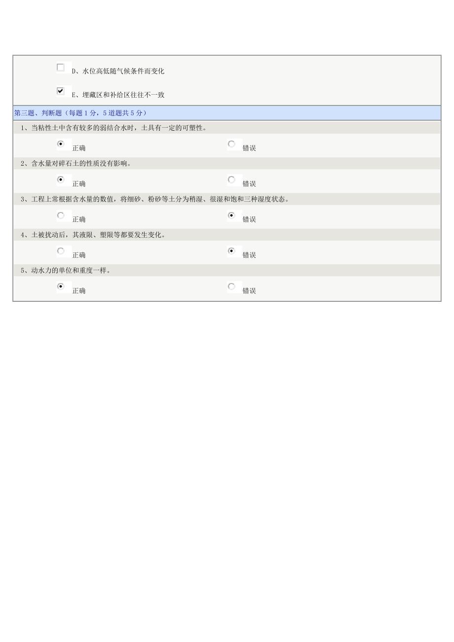 郑州大学远程教育在线测试土力学及地基基础02_第3页