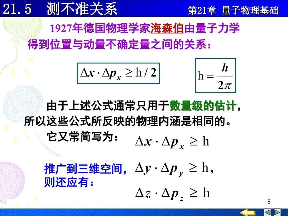 大学物理,量子物理基础21-05  测不准关系_第5页