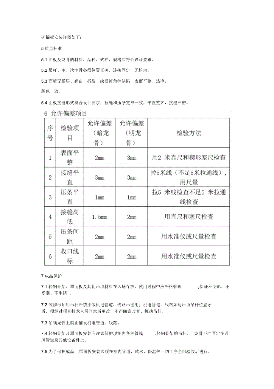 矿棉板吊顶施工工艺标准_第2页