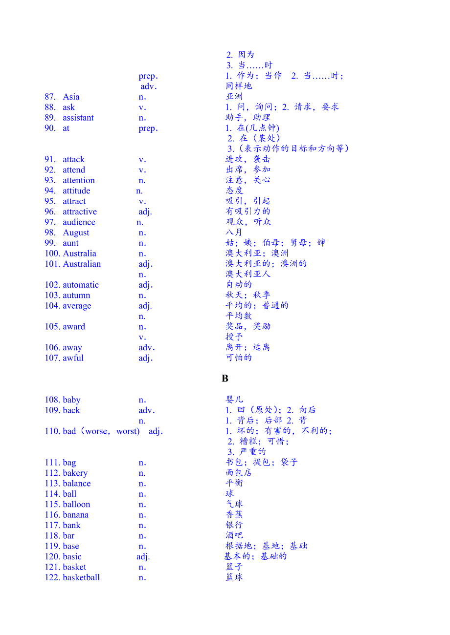 2012上海初中英语考纲词汇表_第3页