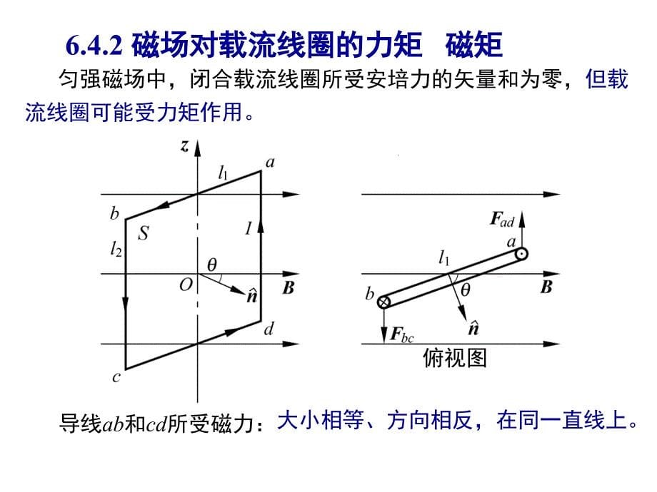 大学物理 6.4  安培力  磁矩  洛伦兹力_第5页