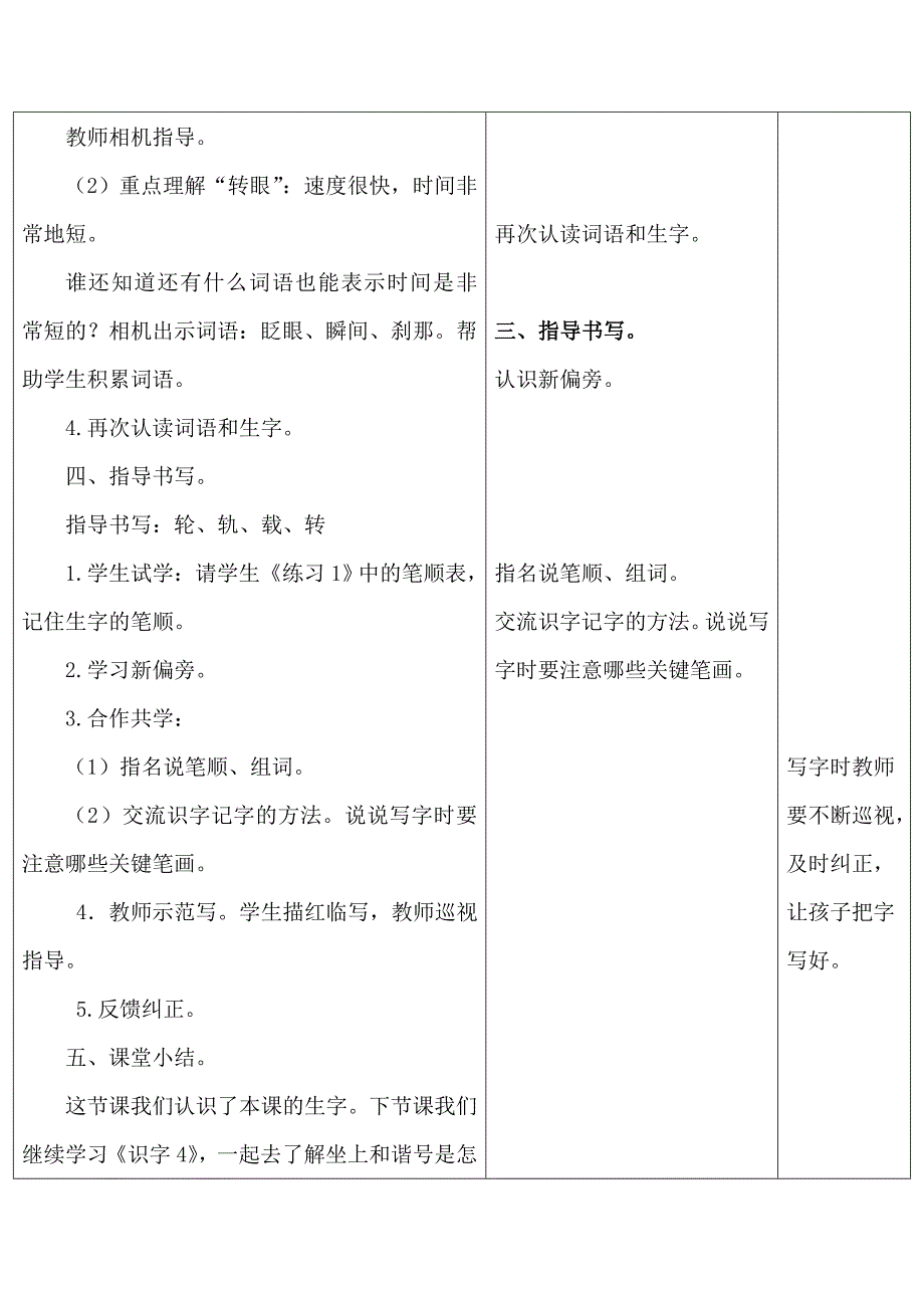 2017苏教版语文一下识字4《车　轮轨载转输》教学设计_第3页