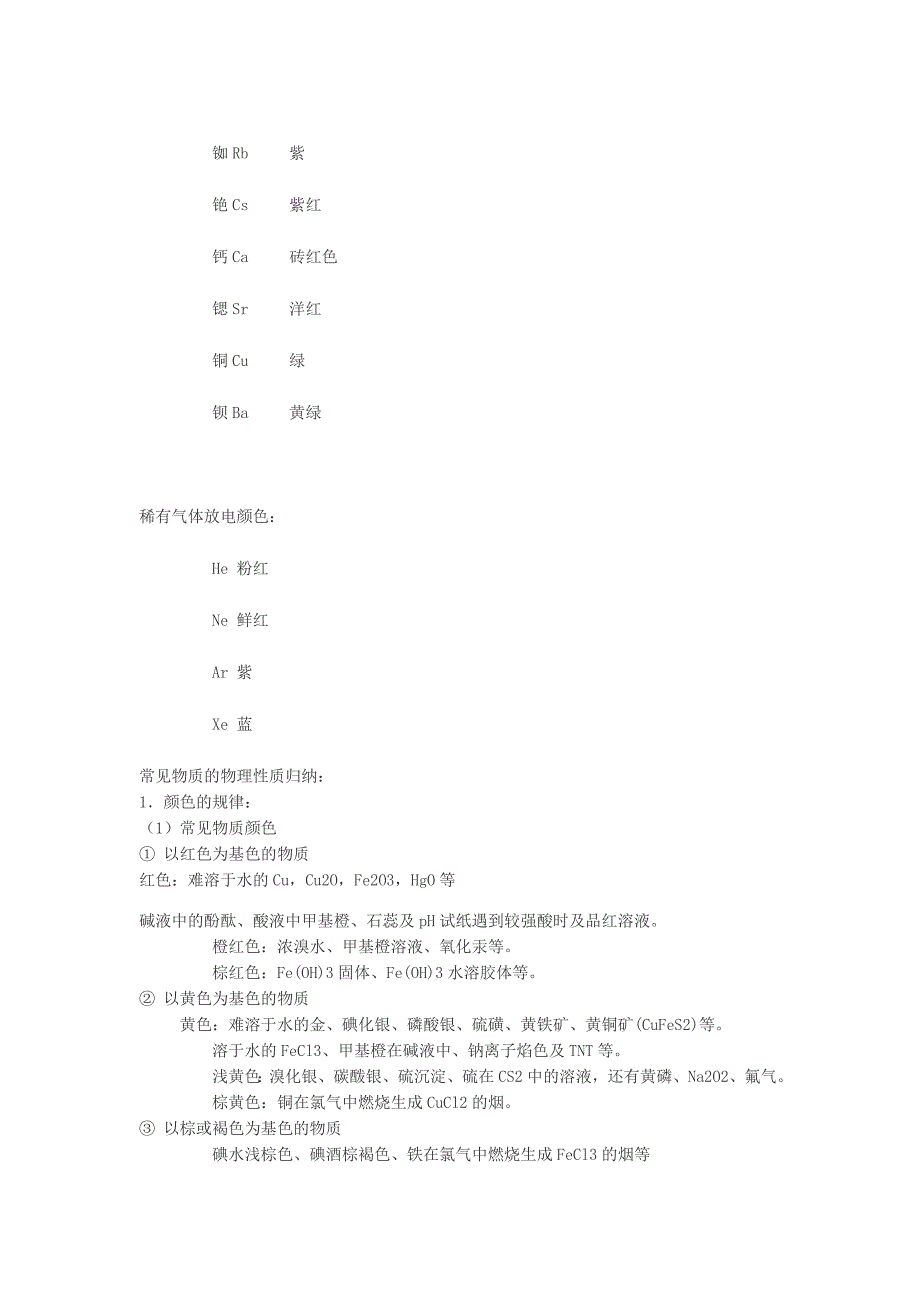 高中化学常见物质特殊性质归纳_第3页