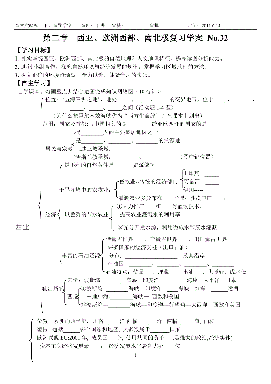 七下西亚欧洲西部南北极复习_第1页