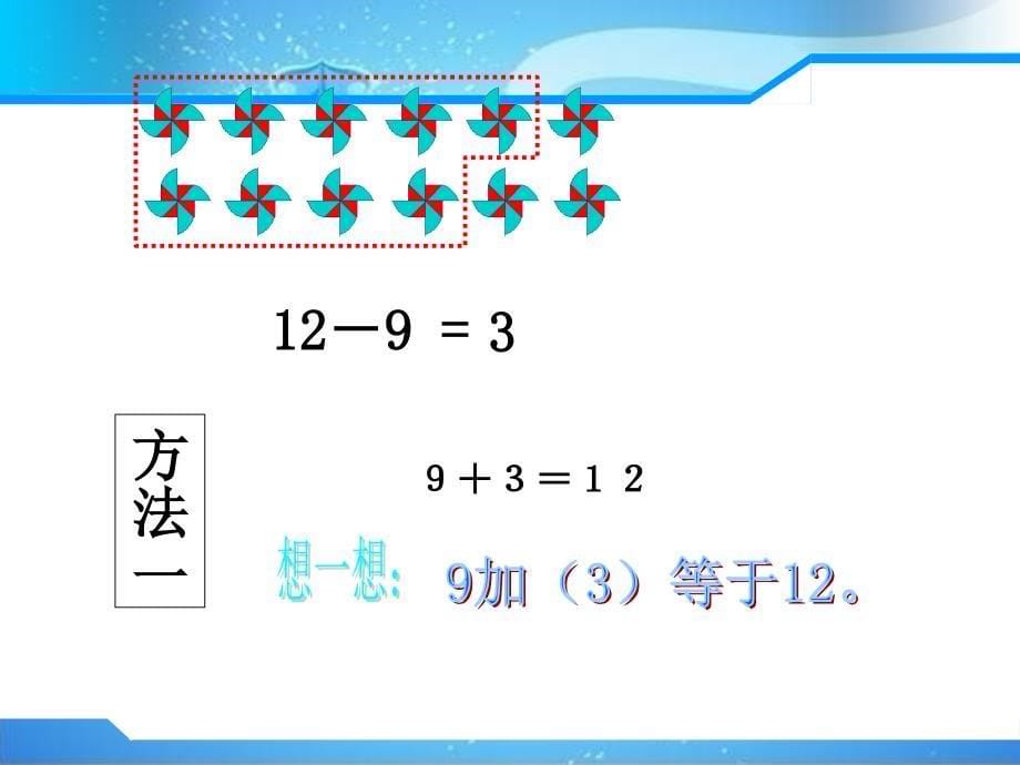 青岛版一年级数学十几减九_第5页