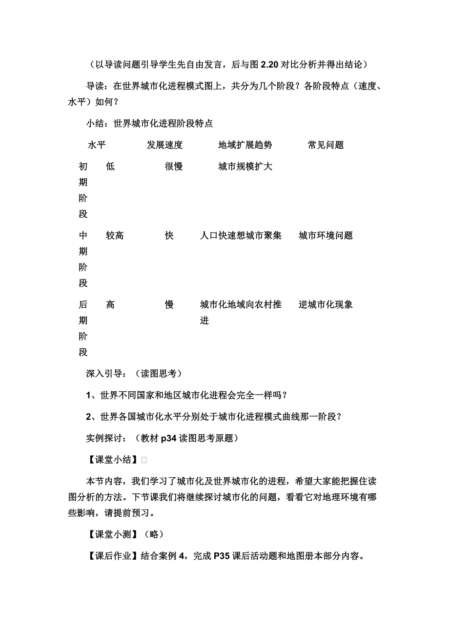 二.城市化说课稿及课后反思_第3页