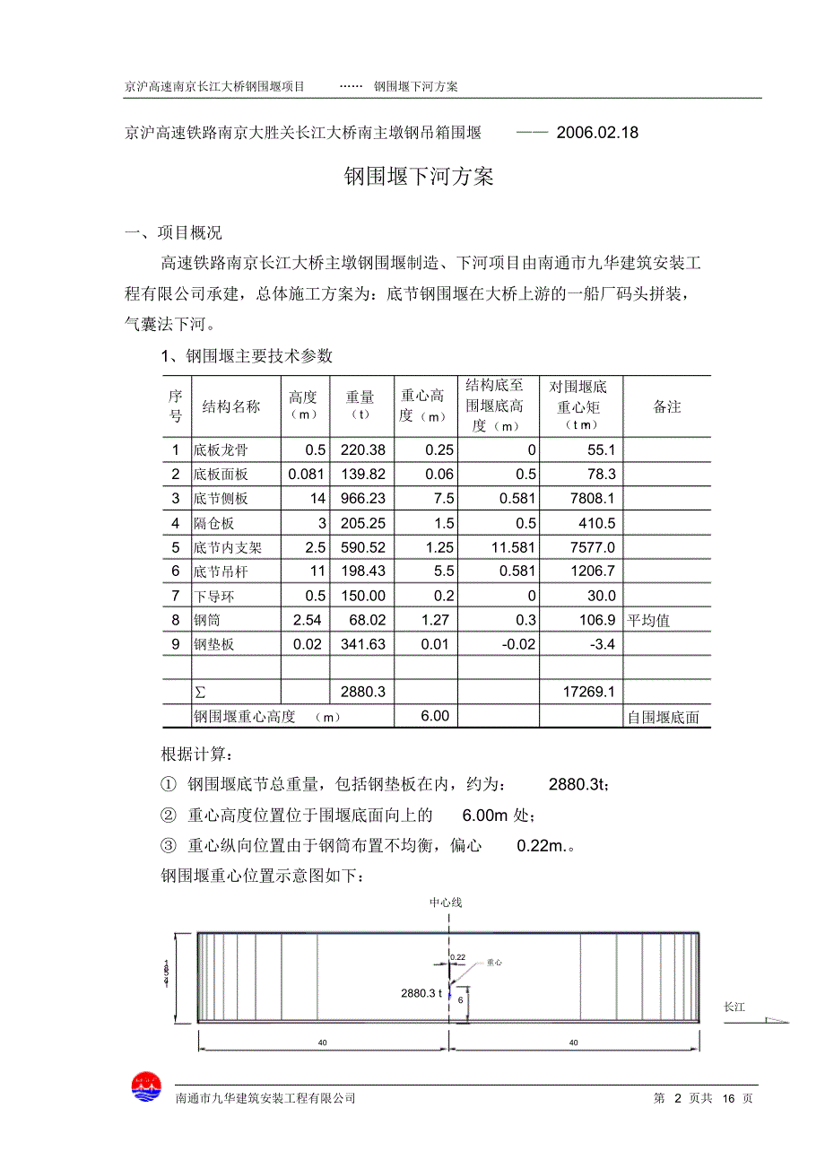 京沪高铁大胜关长江大桥主墩钢围堰下河方案_第2页