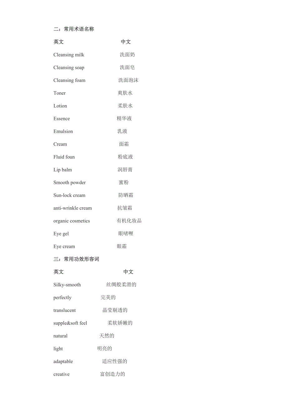护肤品中常用成分中英对照表_第2页