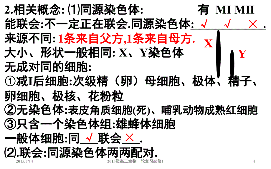 一轮复习生物必修1分子与细胞1.4.2细胞的生命历程_减数分裂和受精作用__教师版_第4页