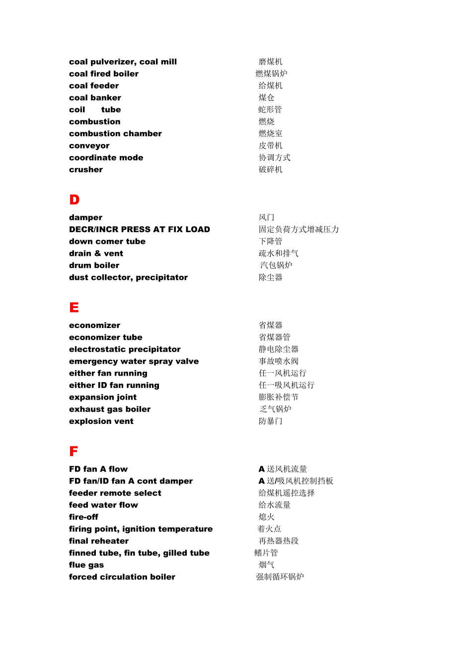 锅炉英语专业词汇_第2页