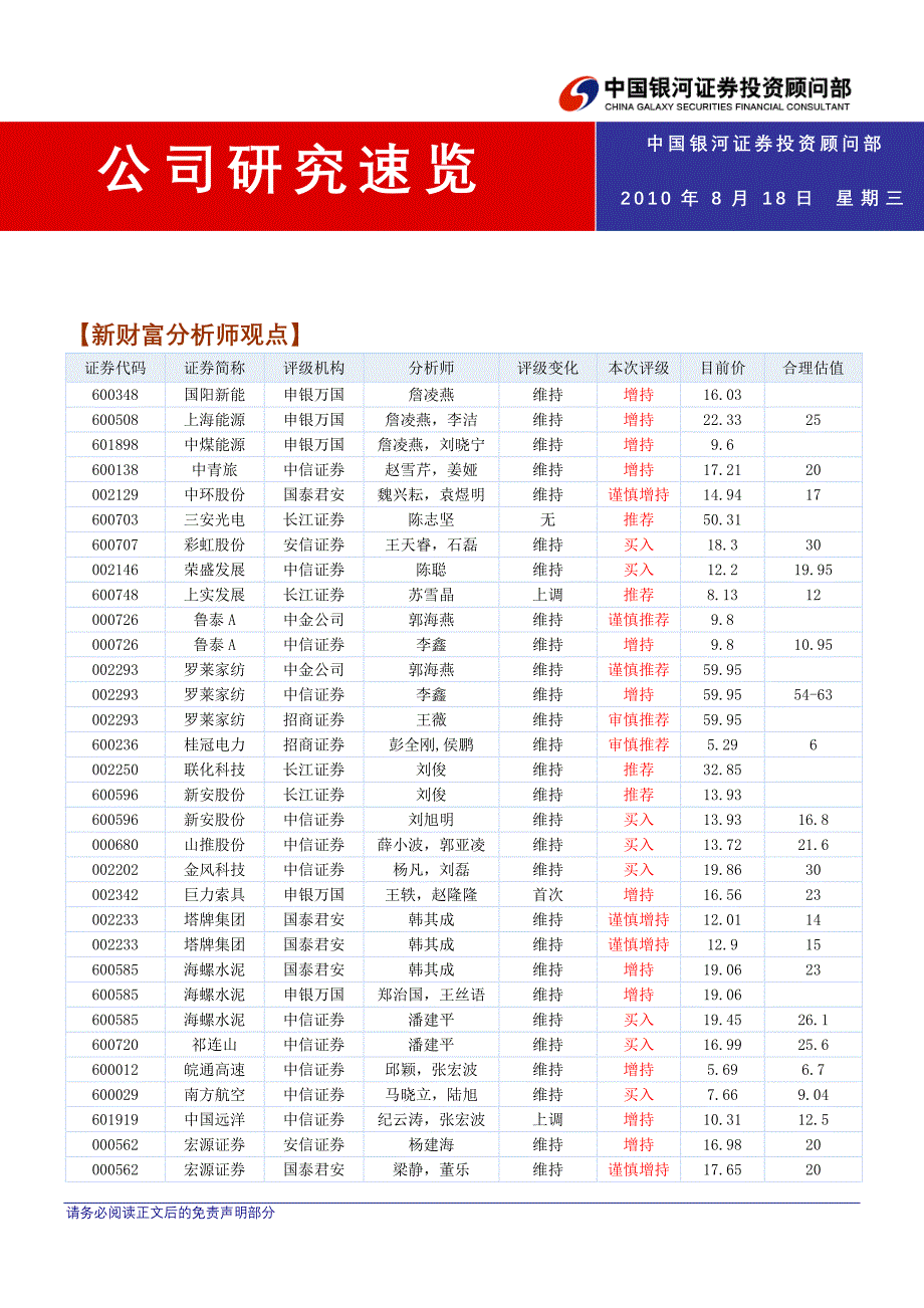 银河证券-公司研究速览-100818_第1页