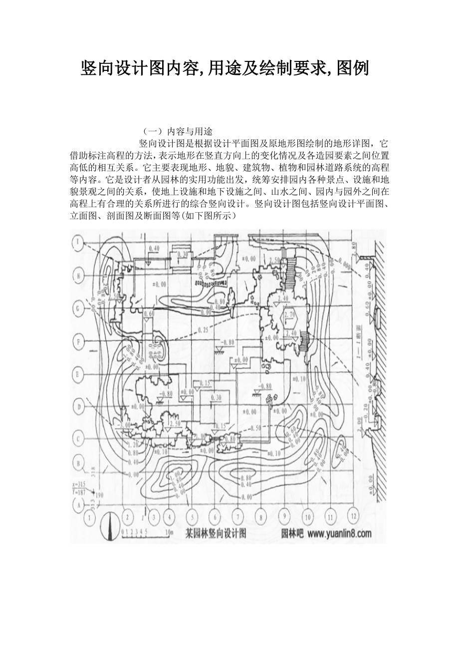 竖向设计图内容,用途及绘制要求,图例_第1页