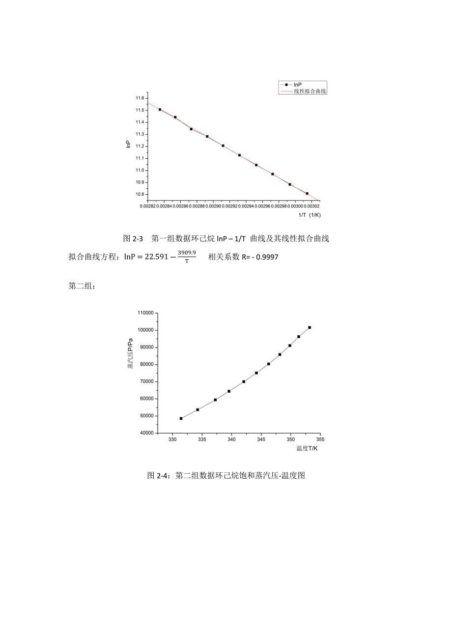 环己烷饱和蒸汽压的测定_第5页