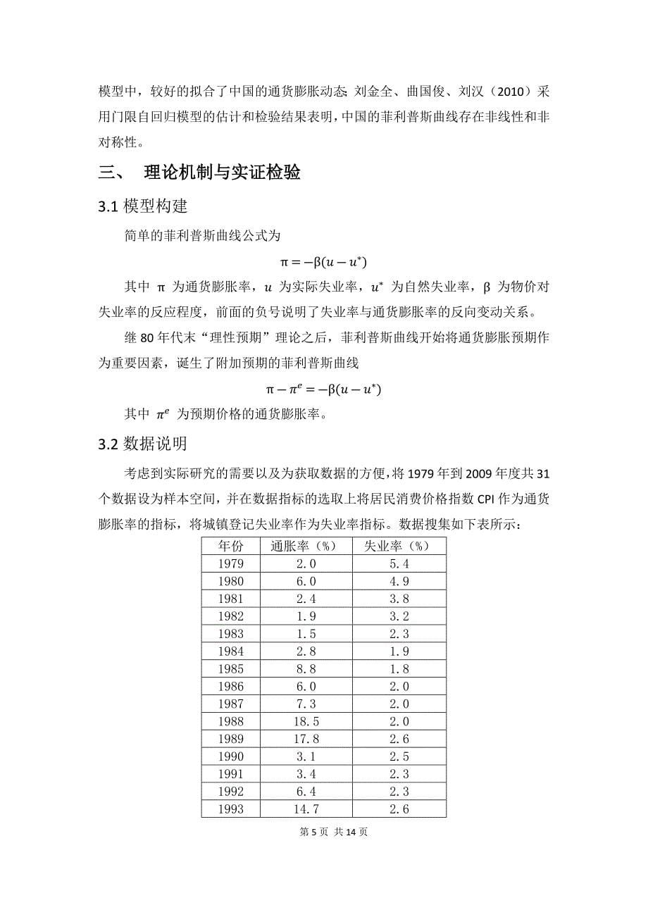 菲利普斯曲线在我国的应用分析_第5页