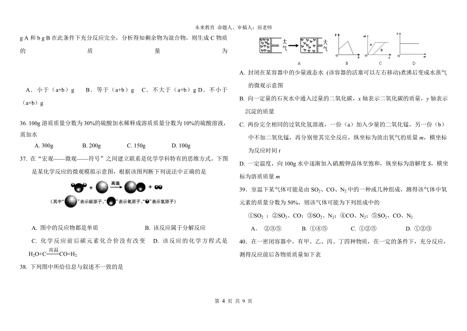 未来教育化学试题_第4页