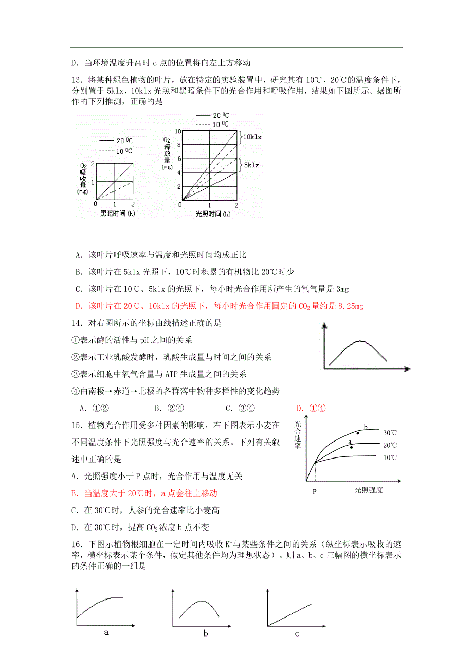 生物图表题的类型和解法(三)曲线图_第4页