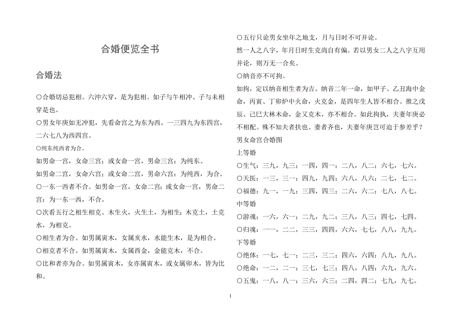 合婚便览全书(分栏)_第1页