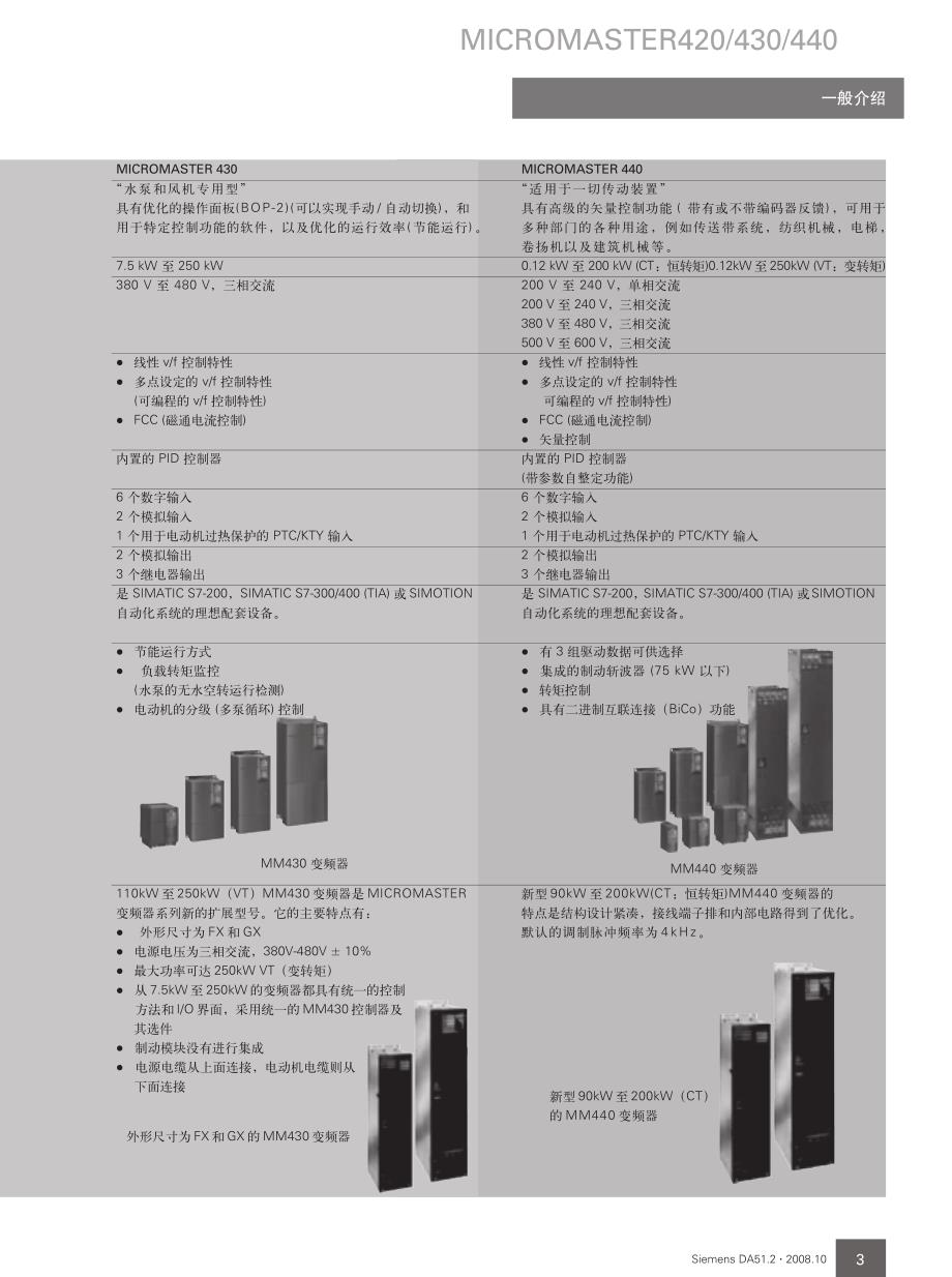 西门子mm4系列变频器选型手册_第4页