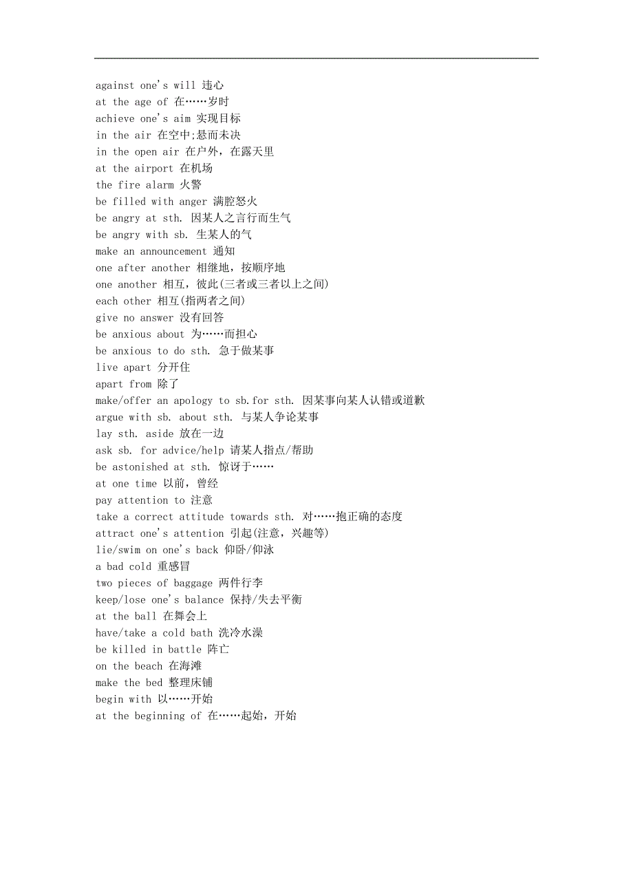 2016高考英语重点词组词汇知识_第3页