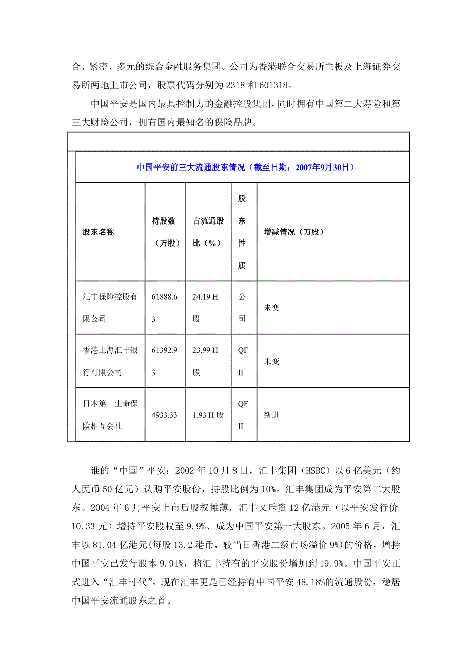 中国平安再融资案例分析_第2页