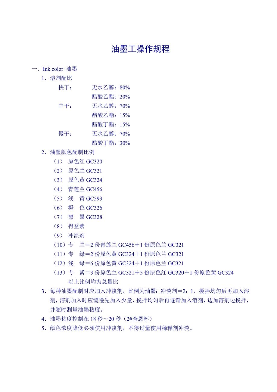 油墨调配工操作规程_第1页