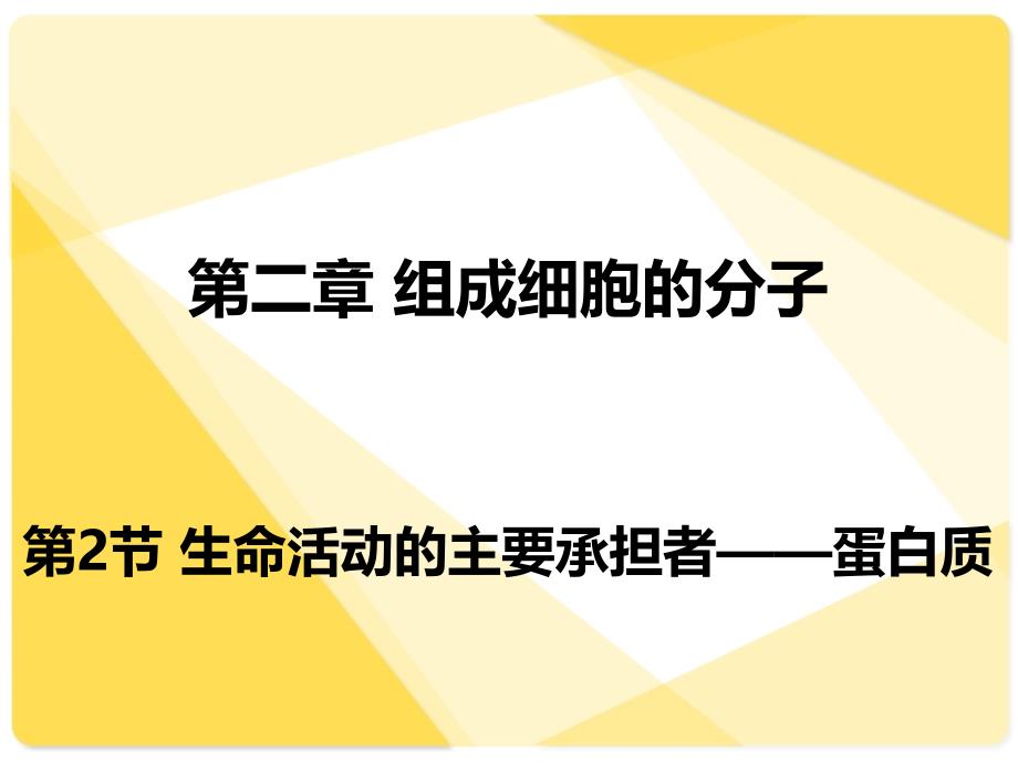 生物必修一,2.2生命活动的主要承担者——蛋白质_第1页