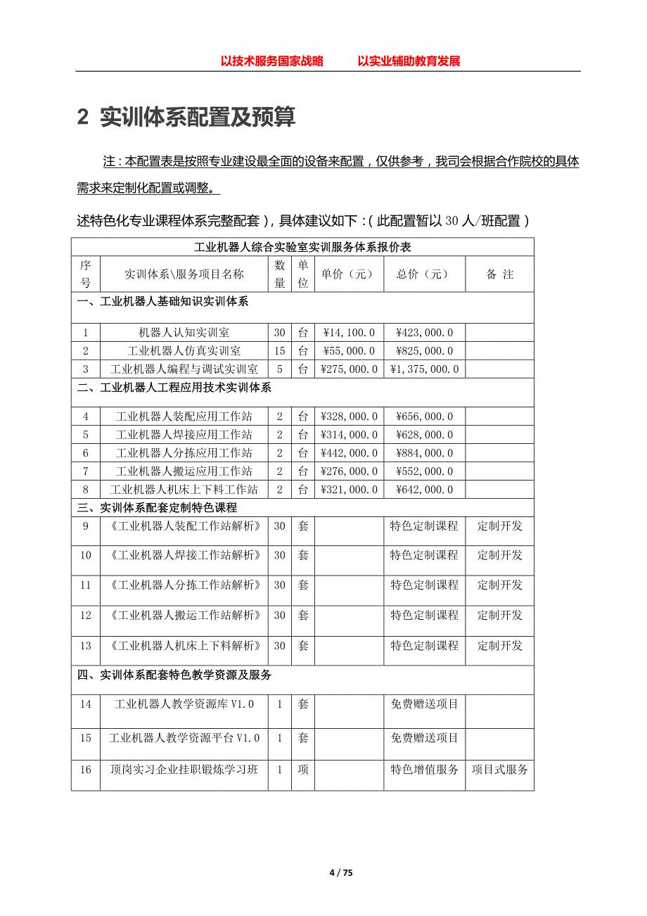 华兴鼎盛工业机器人实训体系建设方案(高职)_第4页