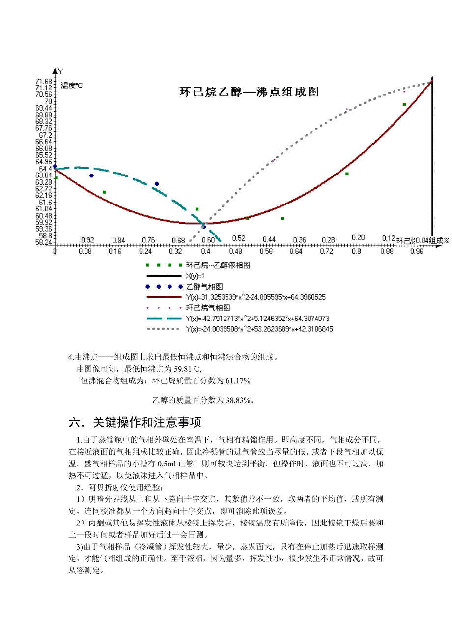 二组分系统气液平衡相图的绘制(含数据)_第4页