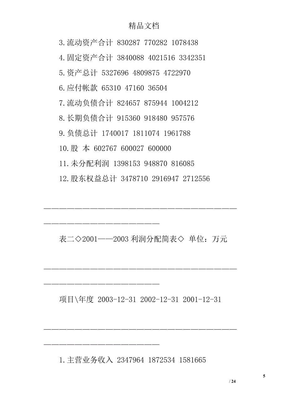 上市公司财务分析报告范文精选 _第5页