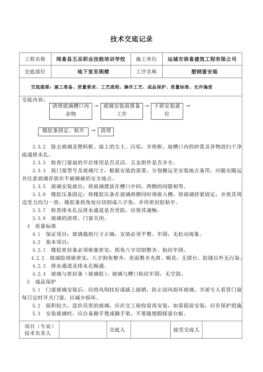 塑钢窗安装技术交底_第4页