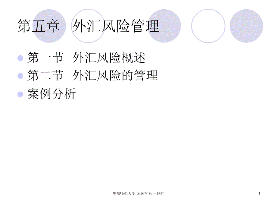 国际金融第五章外汇风险_第1页