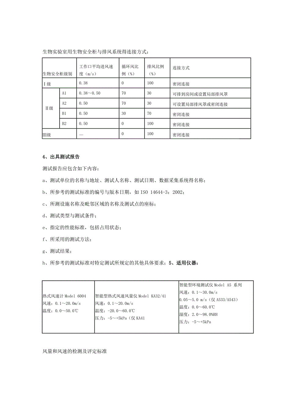 风量和风速的检测及评定标准_第3页