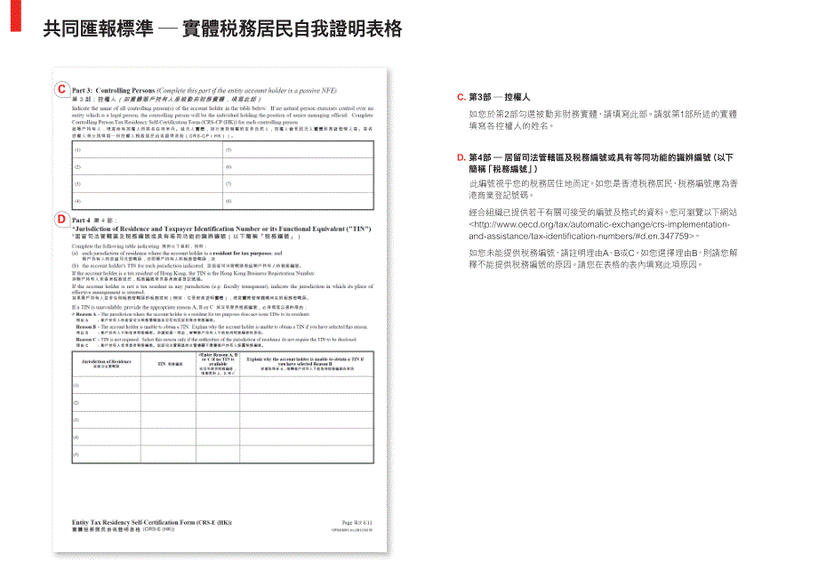 共同汇报标准-实体税务居民自我证明表格_第2页