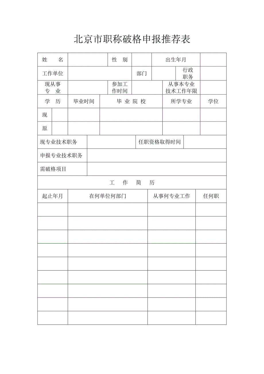 北京市职称破格申报推荐须知_第2页