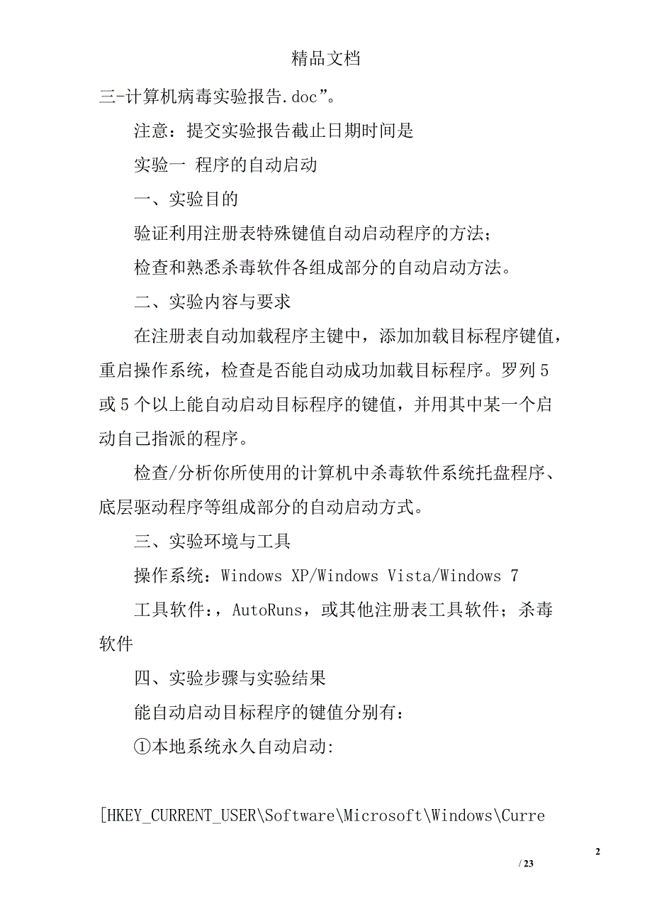 计算机病毒的清除实验报告精选 _第2页