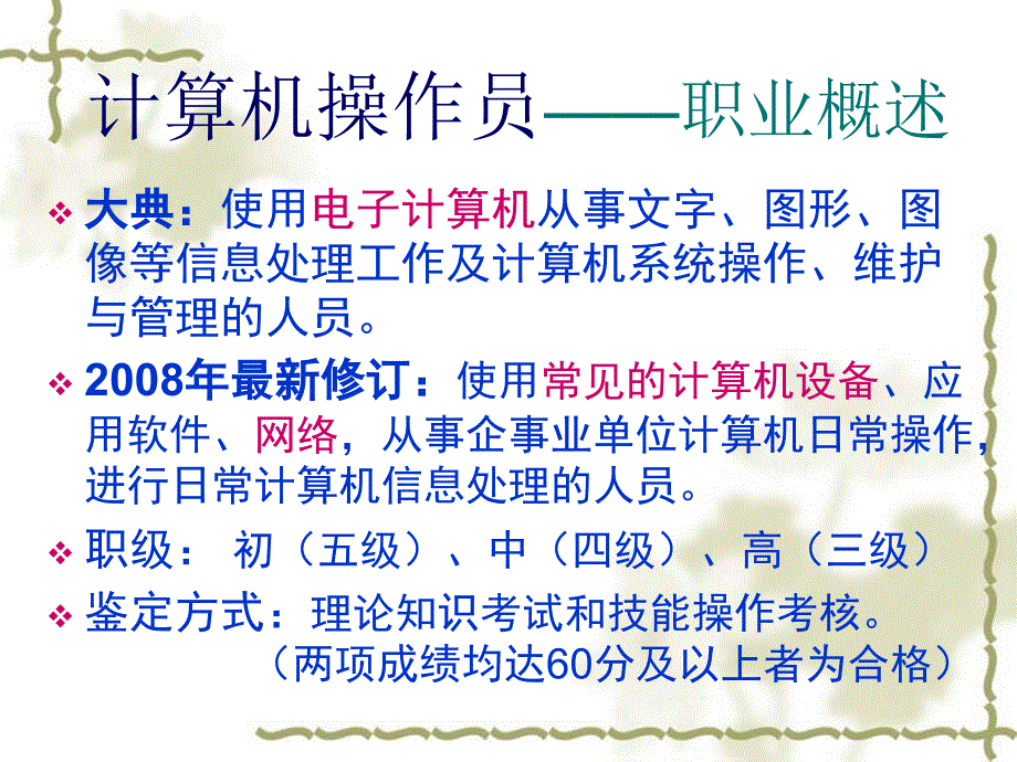 计算机操作员中级_国家职业标准_第2页