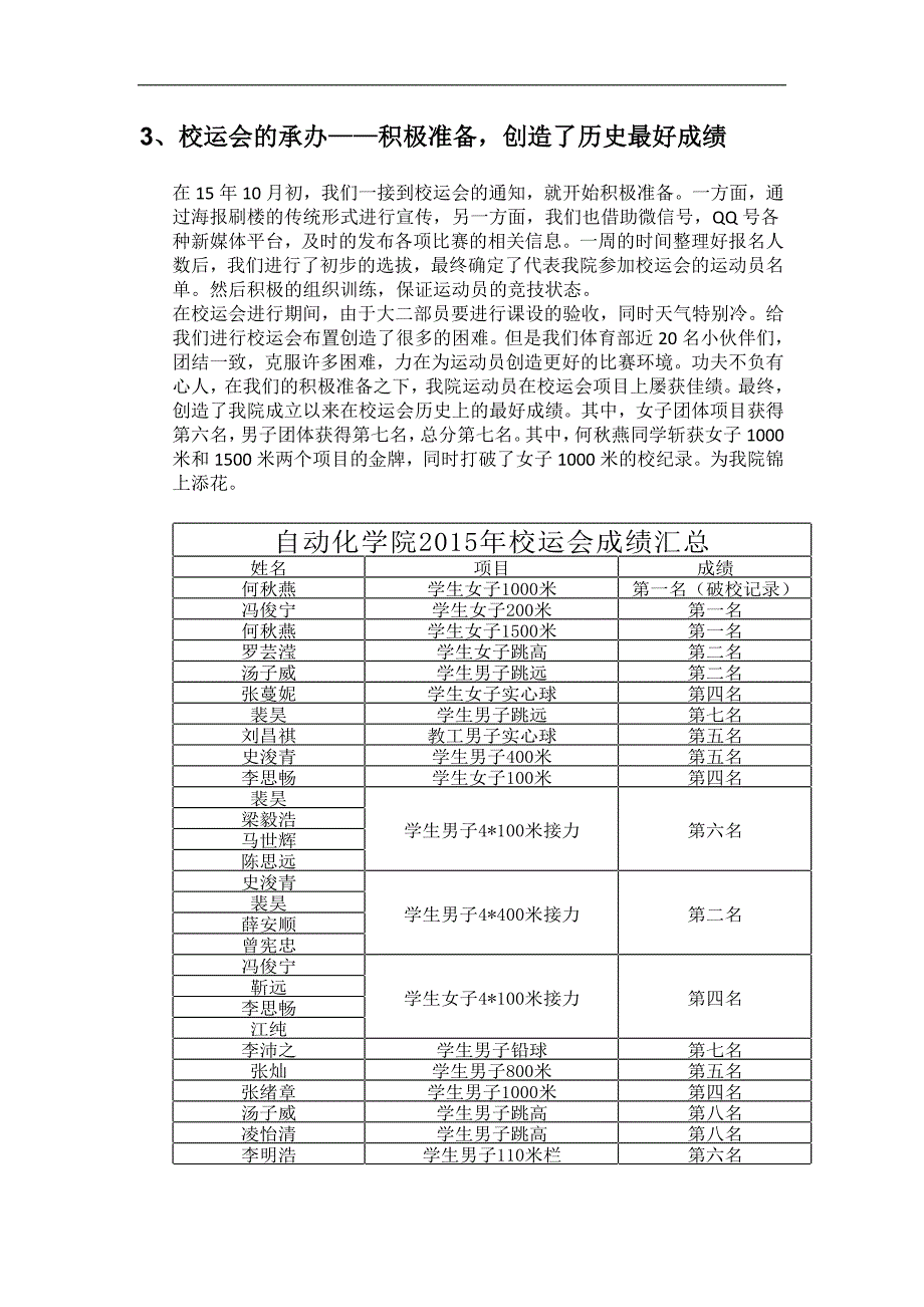 华中科技大学2015年自动化学院体育部工作报告_第4页