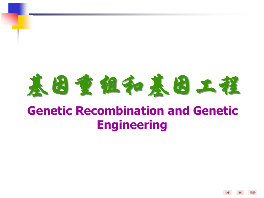 基因重组和基因工程_第1页