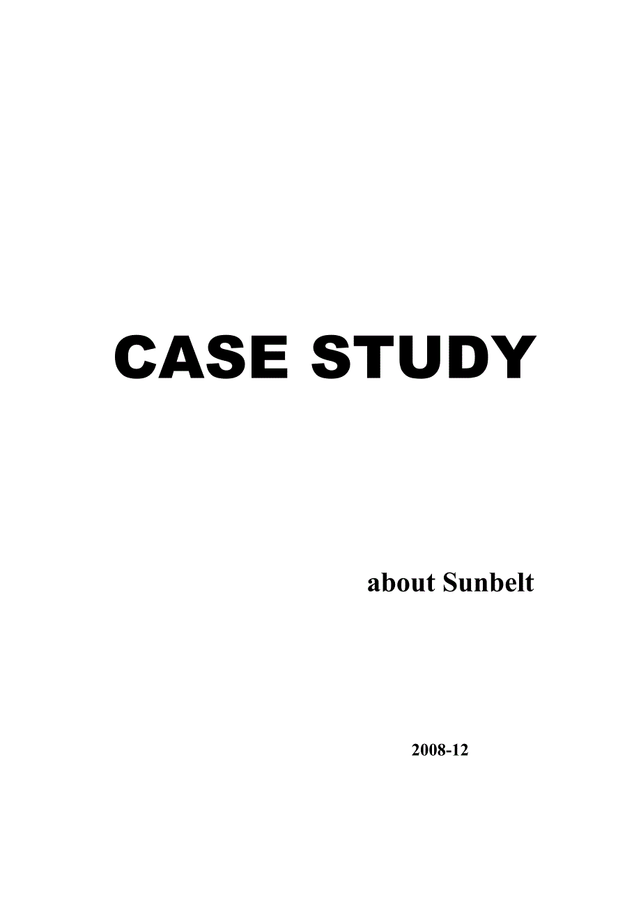 关于sunbelt 能源公司调研案例的分析报告_第1页