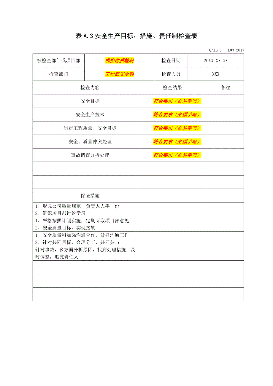 1.3.1安全生产目标、措施、责任制检查表(月)_第4页