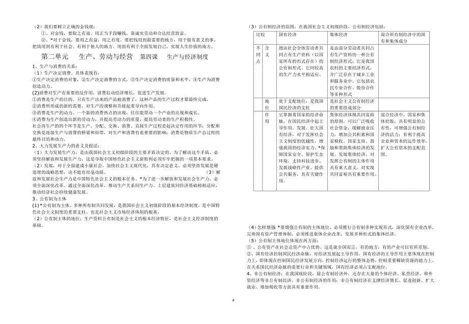 2017年最新版高中政治知识点汇编(印)_第4页