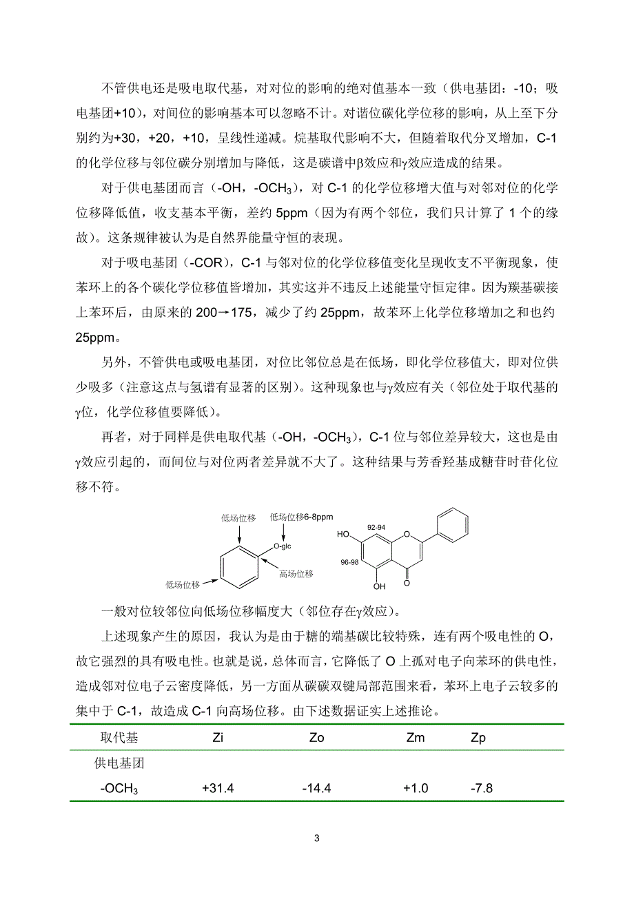 取代基对于苯环氢碳信号的影响_第3页