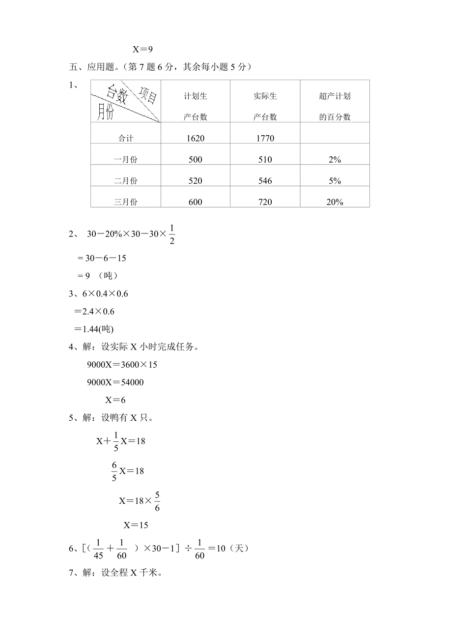 松朗小学2009年六年级数学模拟试卷答案_第3页